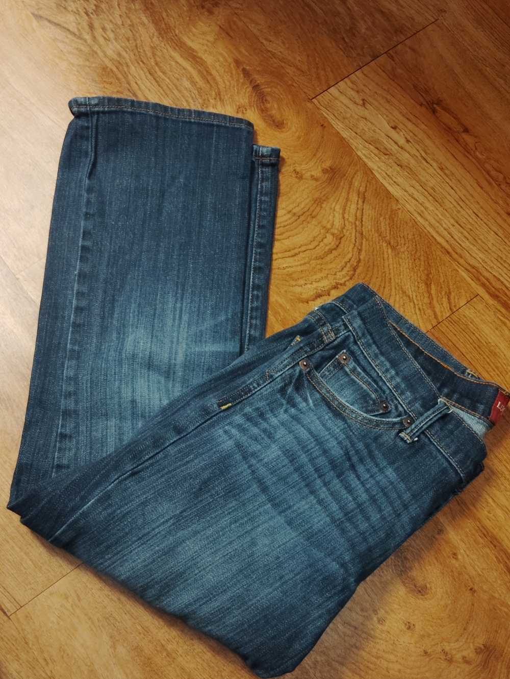 Lucky Brand Men's Dark Blue Straight Jeans